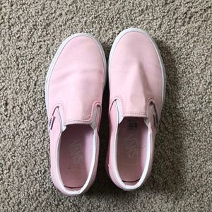 Vans, pink slip on, size 7
